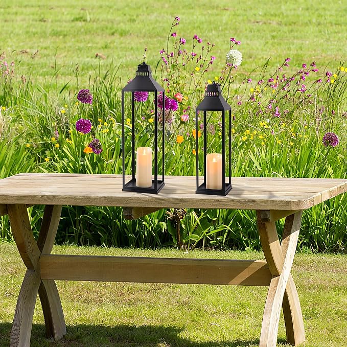 Large Lanterns Decorative Outdoor Indoor, Glass Free - Image 8