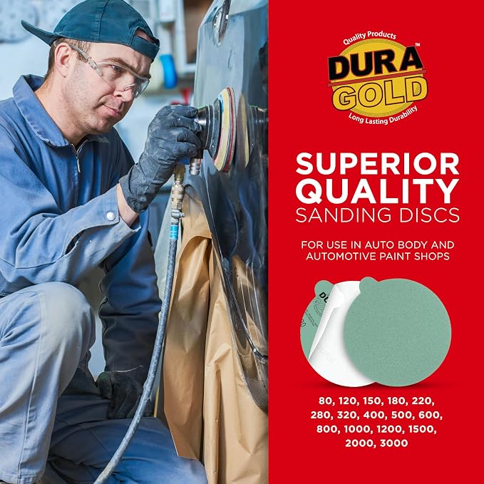 Dura-Gold Premium 6" Green Film PSA Sanding Discs - Image 4