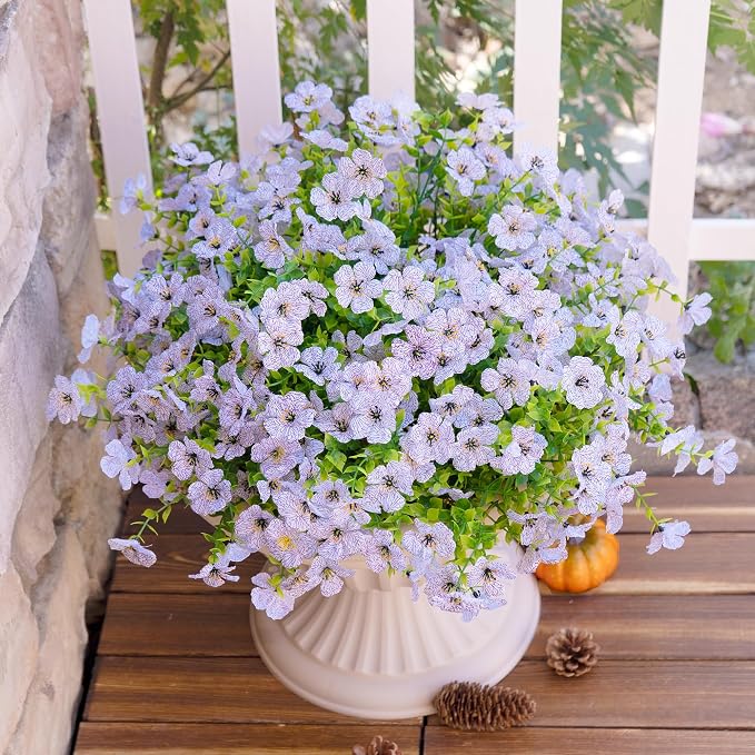 Artificial Faux Flowers Plants for Outdoors Spring Summer Decoration, 12 - Image 2