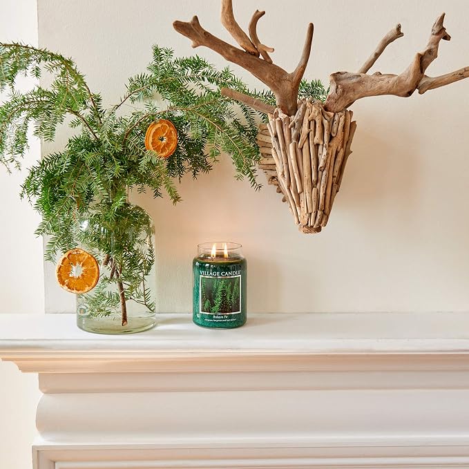 Village Candle Balsam Fir Large Apothecary Jar, Scented Candle, 21.25 oz. - Image 4