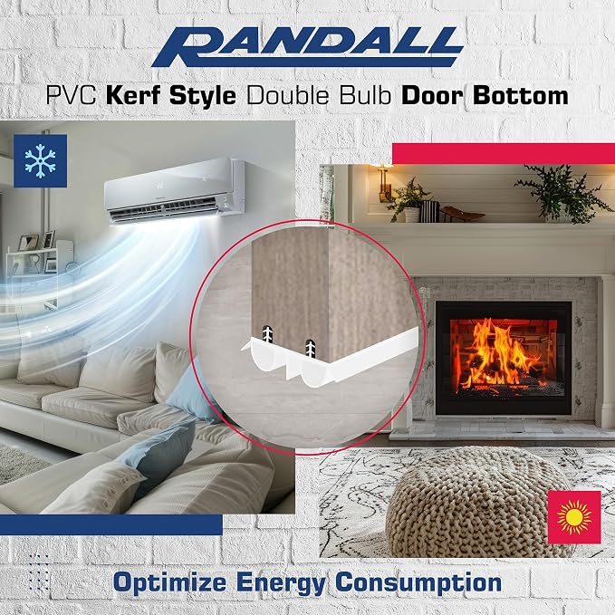 36" Kerf Slide-in Double Bulb Seal Weatherstrip Door Bottom – Durable Seal - Image 5