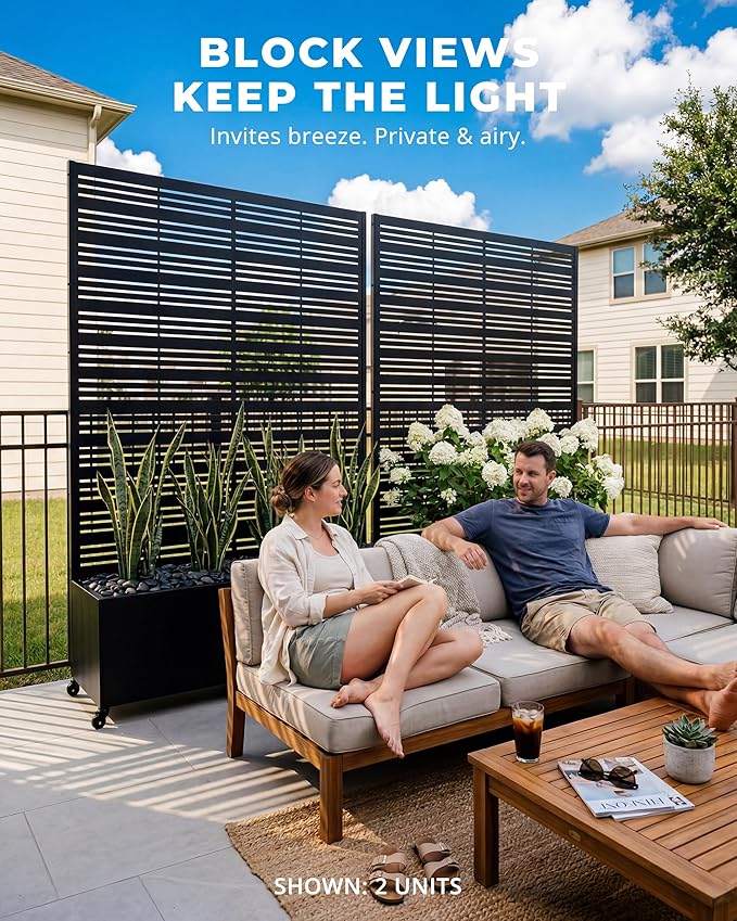 73" Tall Privacy Planters with Trellis, Freestanding - Image 2