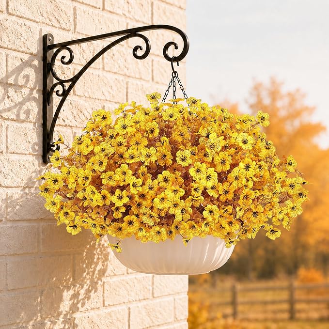 Artificial Faux Mums Flowers Plants - Image 8