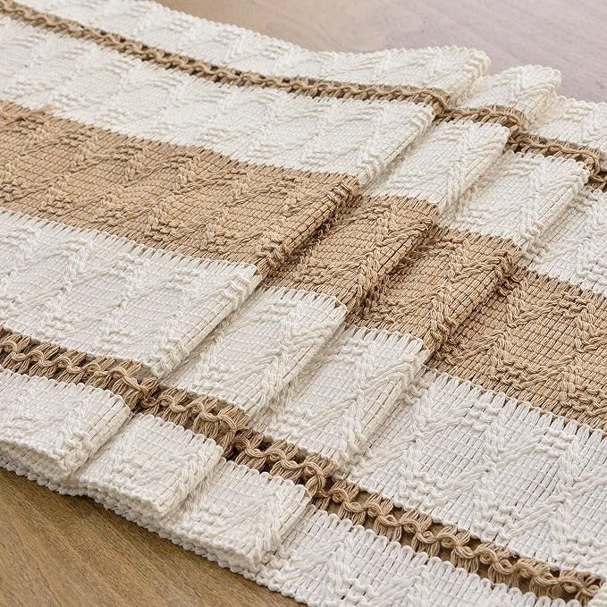 Boho Table Runner with Tassels 12x72 Inch - Image 5