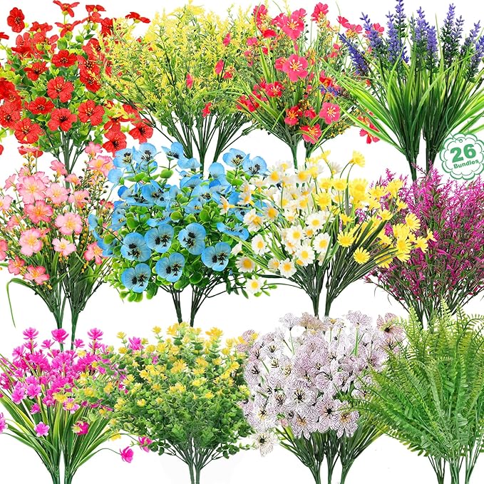 26 Bundles 13 Style Artificial Flowers by LELEE