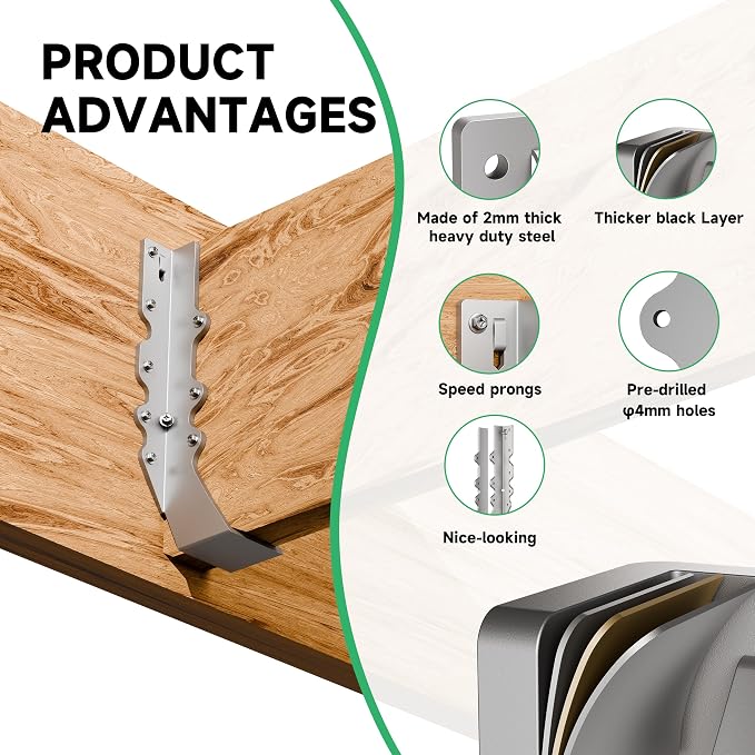 Heavy Duty 2X10 Joist Hanger 14 Gauge LU210 Galvanizing Face Mount Joist Hangers - Image 5