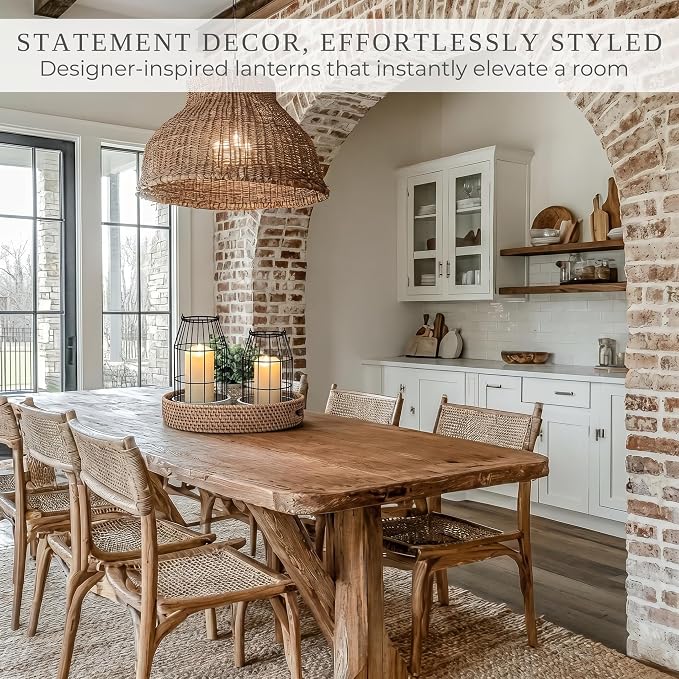 Rustic Farmhouse Lantern Decor Set of 2 - Image 6