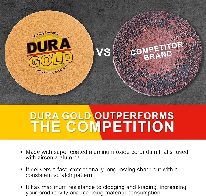 Dura-Gold Premium 6" Gold PSA Sanding Discs - Image 4
