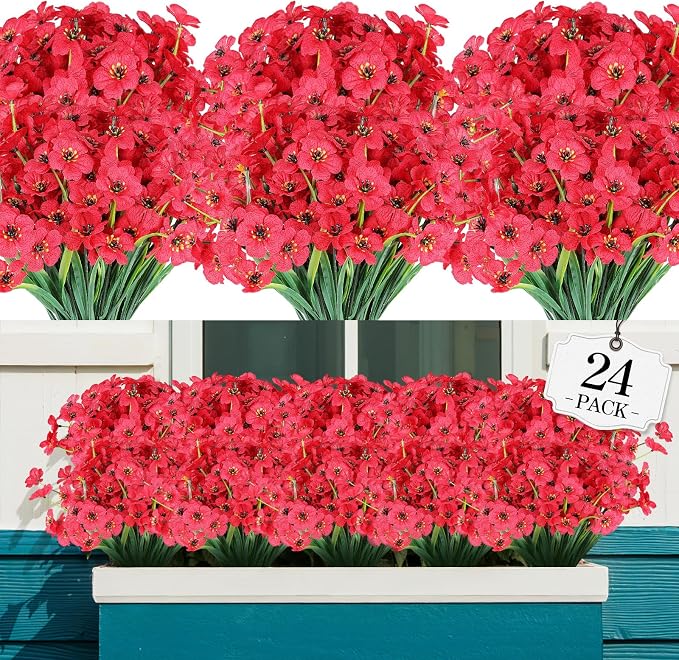 AGIRL Artificial Flowers Outdoor UV Resistant Fake Plant Garden Patio Decor | by AGIRL