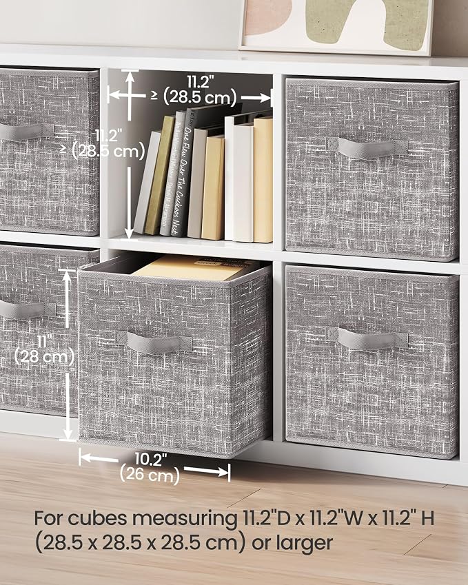 SONGMICS Storage Cubes, 11-Inch Foldable Closet Organizers | Non-Woven Fabric - Image 5