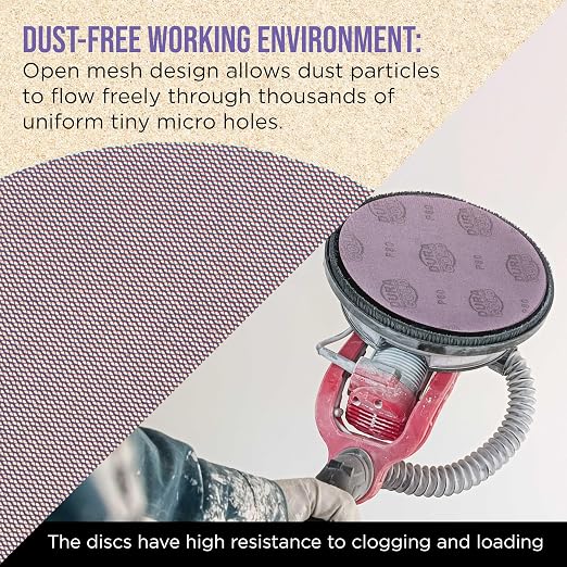 Dura-Gold Premium 240 Grit 9" Purple Ceramic Mesh Sanding Discs, Box of 10 - Image 5
