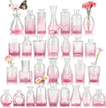 Der Rose 30pcs Glass Bud Vases, charming embossed patterns, thick sturdy glass by DerRose