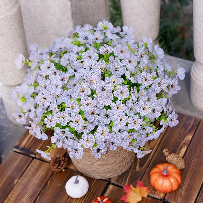 Artificial Faux Flowers Plants for Outdoors Spring Summer Decoration, 12 - Image 5