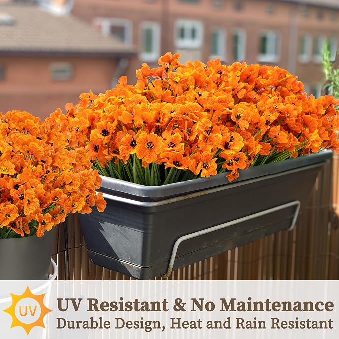 ColoPlay Artificial Mums for Outdoors, 72 Bundles Fake Flowers Fall Decor | - Image 4