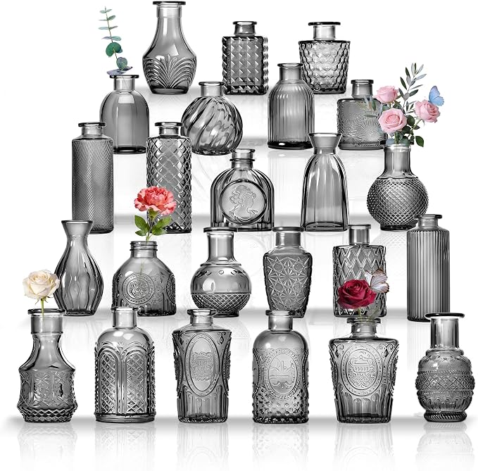 Mini Bud Vases As Wedding Centerpieces by Unknown