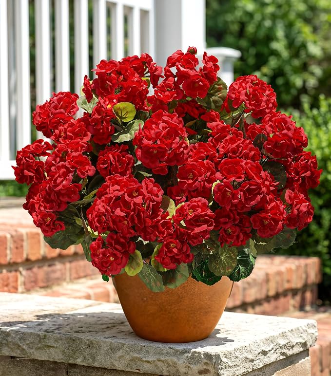 Artificial Geraniums Fake Flowers - Image 9