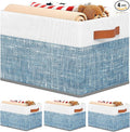 Collapsible Storage Baskets for Shelves, 4 Pack Foldable Fabric Storage Bins by Fabtotes