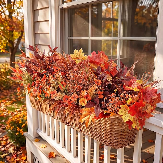 24 Pcs Artificial Fall Flowers Fake Mums - Image 6