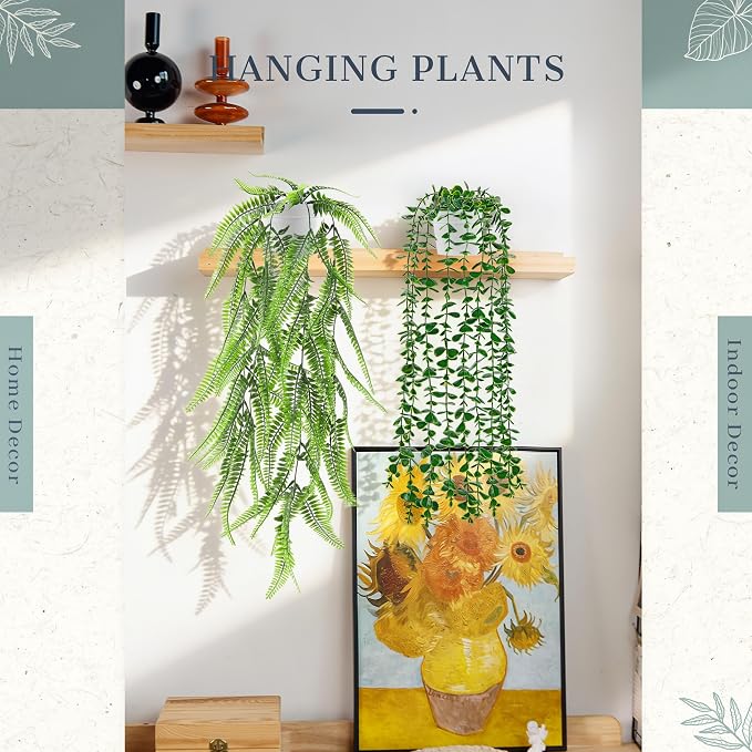 Der Rose 4Pcs Fake Hanging Plants - Image 6