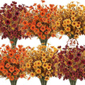 24 Pcs Artificial Fall Flowers Fake Mums by OuddyDecor