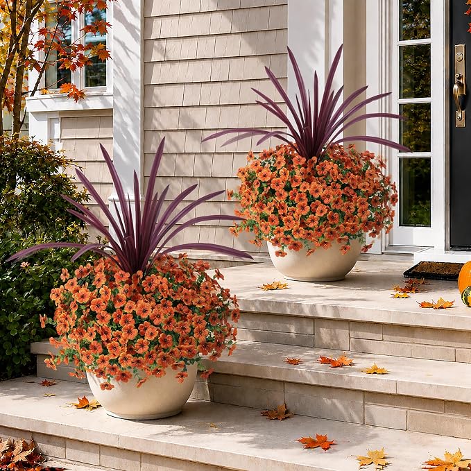 Artificial Fall Flowers Faux Mums - Image 8