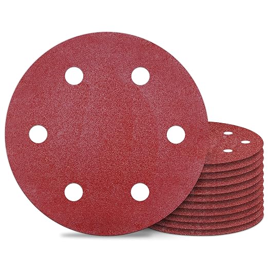 Awutzut 9 Inch 6 Hole Sanding Discs 80 Grit Hook and Loop by Awutzut