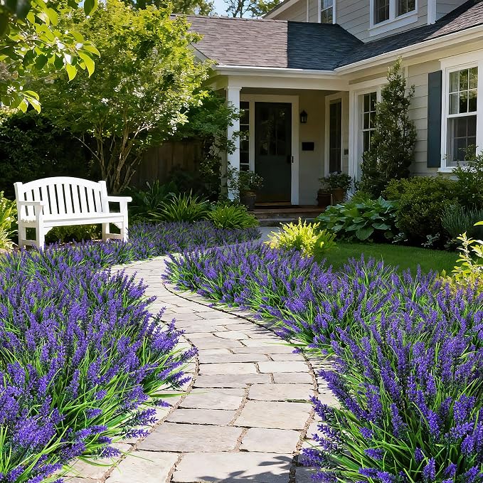 16PCS Artificial Flowers for Outdoors, Fake Lavender Plant, Filler for Hanging - Image 3