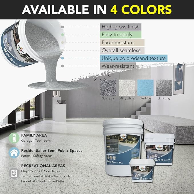 Self-Leveling Epoxy Colored Sand Floor Paint - Image 5