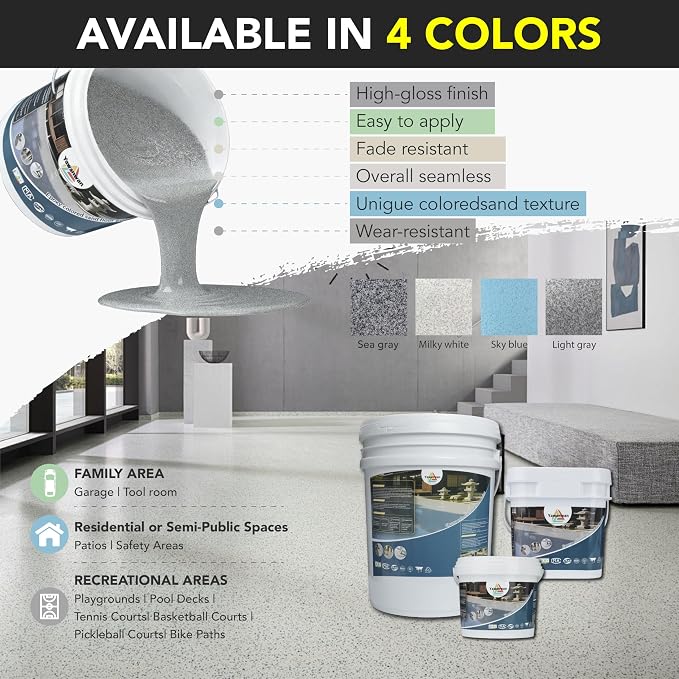Self-Leveling Epoxy Colored Sand Floor Paint - Image 5