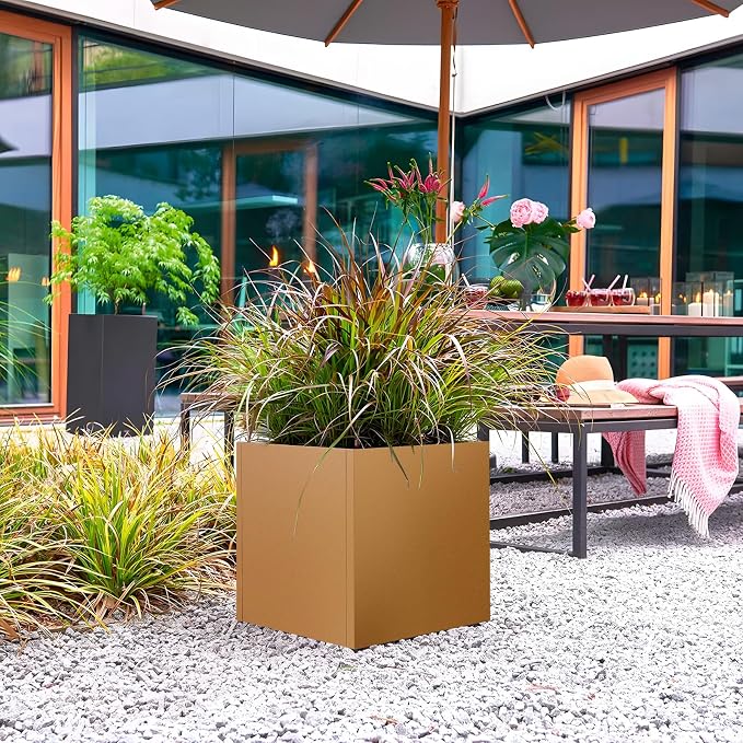 Corten Steel Planter Box 24"x24"x25", Large Metal Square Planter | Heavy Duty - Image 8