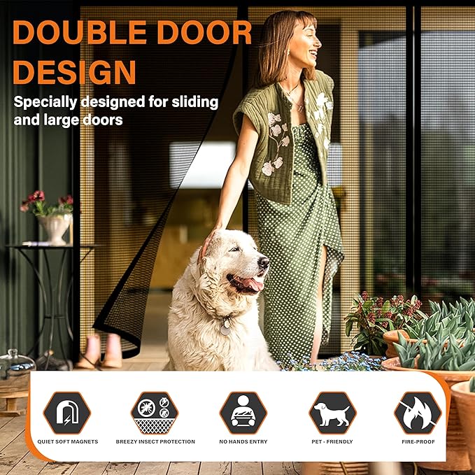 Magnetic Screen Door, Door Screen Magnetic Closure-Keeps Bugs Out Let Breeze in - Image 5