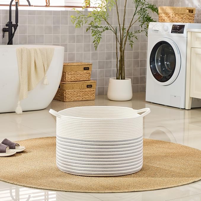 KAKAMAY Large Blanket Basket - Image 6