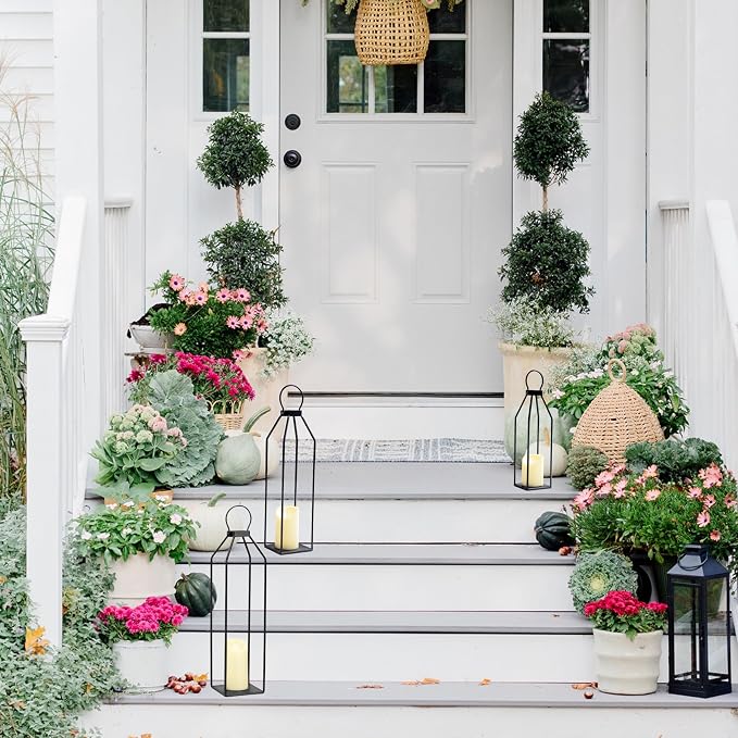 Perfnique Modern Farmhouse Lanterns, Decorative - Image 7