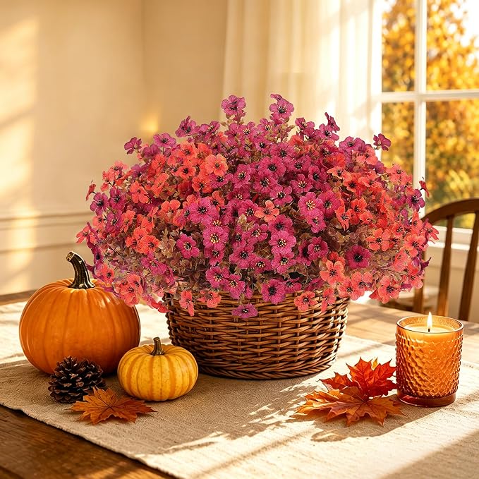 Artificial Fake Mums Flowers Plants - Image 5