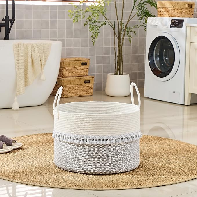KAKAMAY Large Blanket Basket - Image 6