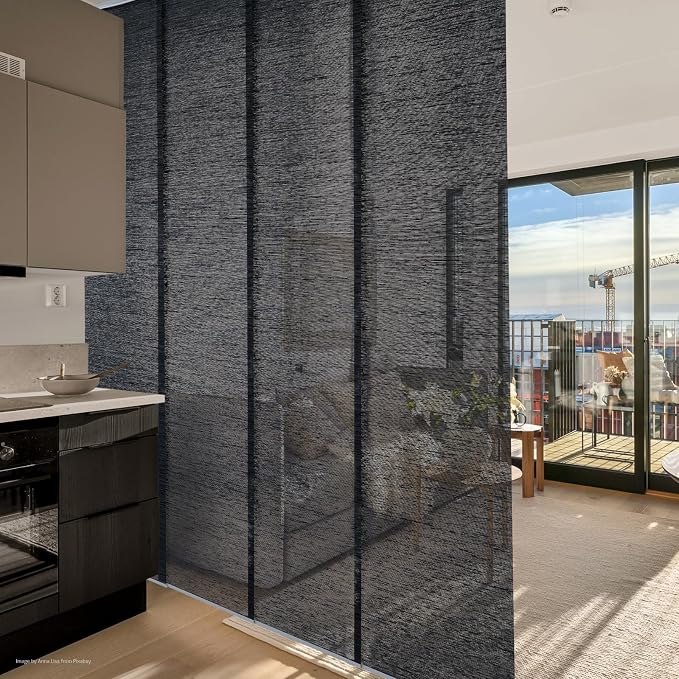 Replacement Fabric Panels for Sliding Glass Door, Fabric Only, Natural Woven - Image 7