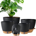 Self Watering Pots for Inoor Ourdoor Plants 10/9/8/7/6.5" Plastic Planters | by Fielda