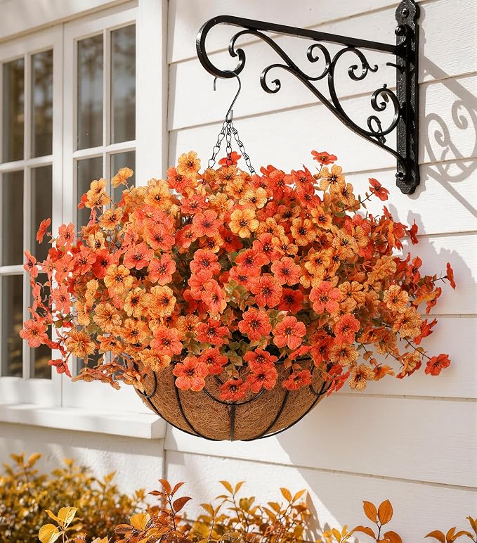 Artificial Flowers with Hanging Basket Planter - Image 7
