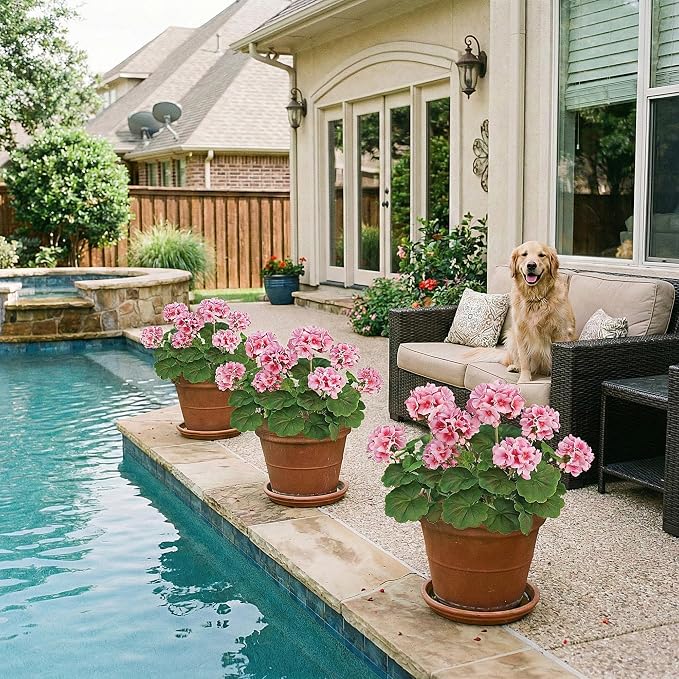 FOREST PRINCE 18"Artificial Geraniums - Image 6