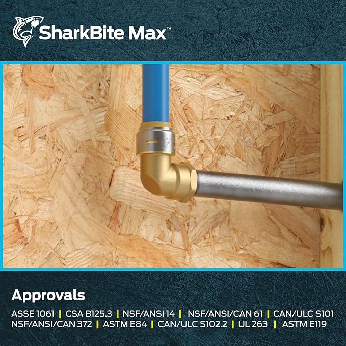 SharkBite Max 90 Degree Female Adapter Elbow, 3/4 Inch Push-to-Connect x 3/4 - Image 6