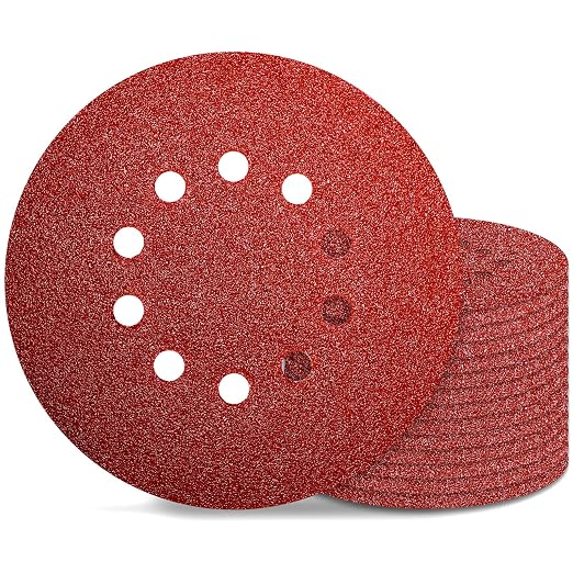 9 Inch 10 Holes Sanding Disc 40 Grit Drywall Sandpaper 15pcs by Awutzut