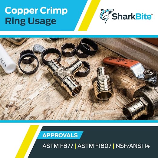 SharkBite 1/2 Inch Copper Crimp Rings, PEX Pipe - Image 5