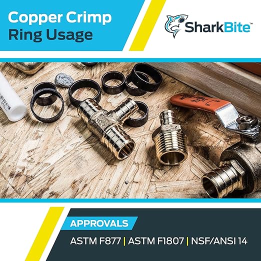 SharkBite 3/8 Inch Copper Crimp Rings, PEX Pipe - Image 5