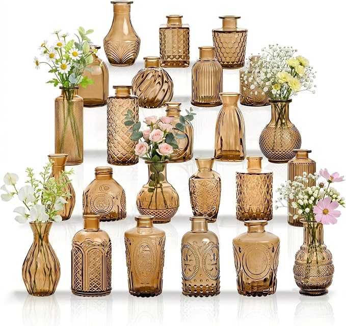 Mini Bud Vases As Wedding Centerpieces by Unknown