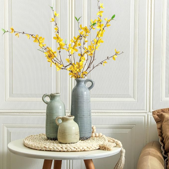 Ceramic Vase Set of 3 | Neutral Vase Home Decor - Image 6