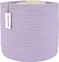 XUANGUO Cotton Rope Basket For Girls Boys Kids 16”X14” purple | Baby Laundry by XUANGUO