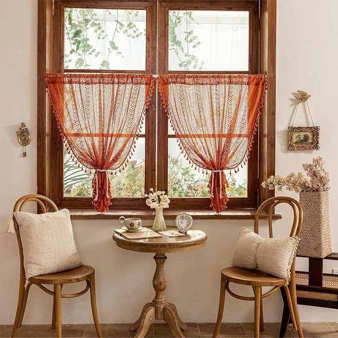 Sutuo Home Boho Kitchen Window Curtains - Image 6