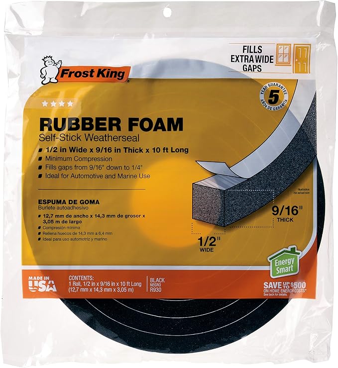 THERMWELL R930H Foam Tape, 1/2 by 9/16-Inch by Thermwell+Products+Co.%2C+Inc
