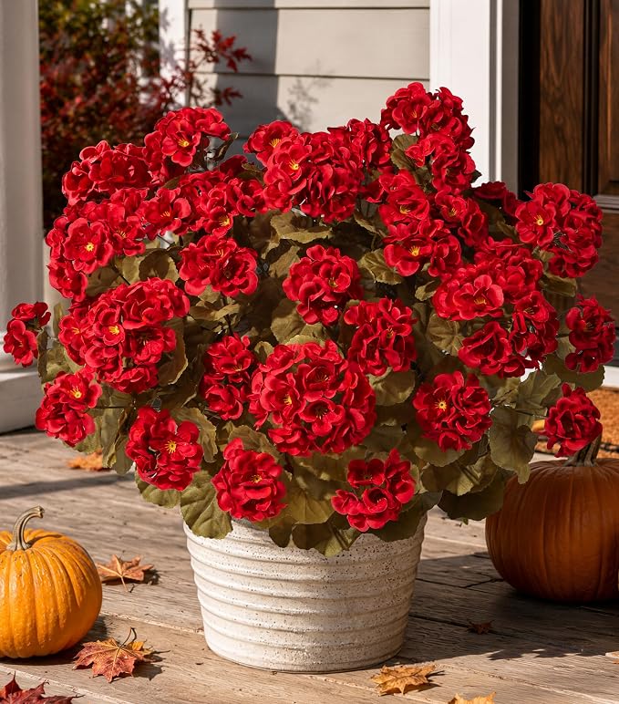 Fake Geraniums Artificial Flowers by HyeFloraartificialflowers