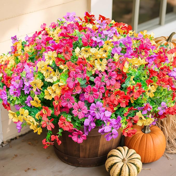 florisso Artificial Flowers for Outdoors Daisy 12 Bundles for Home Decor | Faux - Image 6